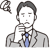 悩んでいる男性イラスト