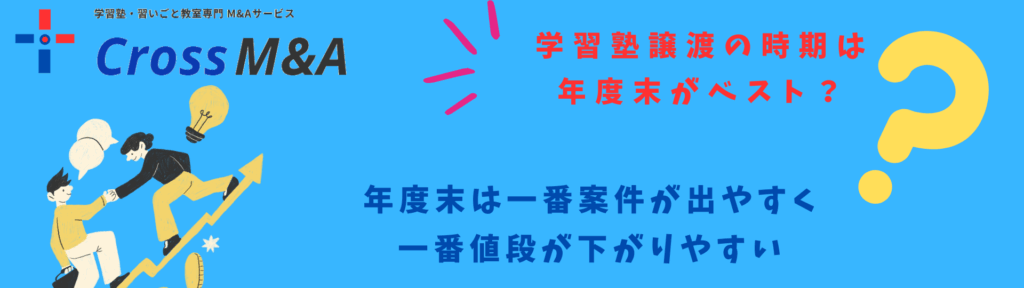 学習塾譲渡の時期は年度末がベスト？年度末は一番案件が出やすく、一番値段が下がりやすい