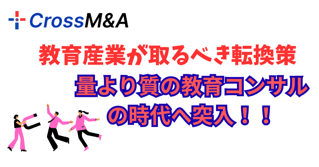 教育産業が取るべき転換策

量より質の教育コンサルの時代へ突入！！