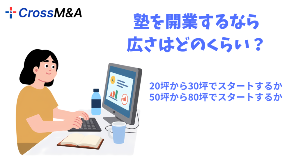塾を開業するなら広さはどのぐらい？
20坪から30坪でスタートするか
50坪から80坪でスタートするか